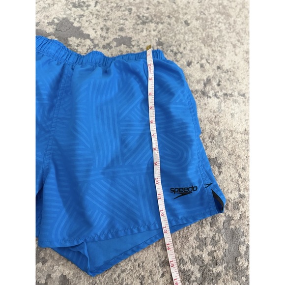 Speedo Swim Trunks Men's Size M  Blue Drawstring Elastic Waist Mesh Lined - Picture 7 of 7